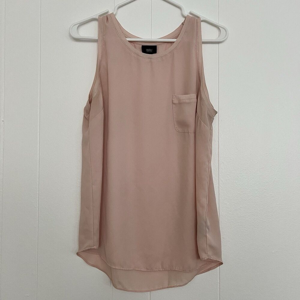 Mossimo Dusty Pink Sleeveless Crew Neck Classic Work Tank Top Women’s Large